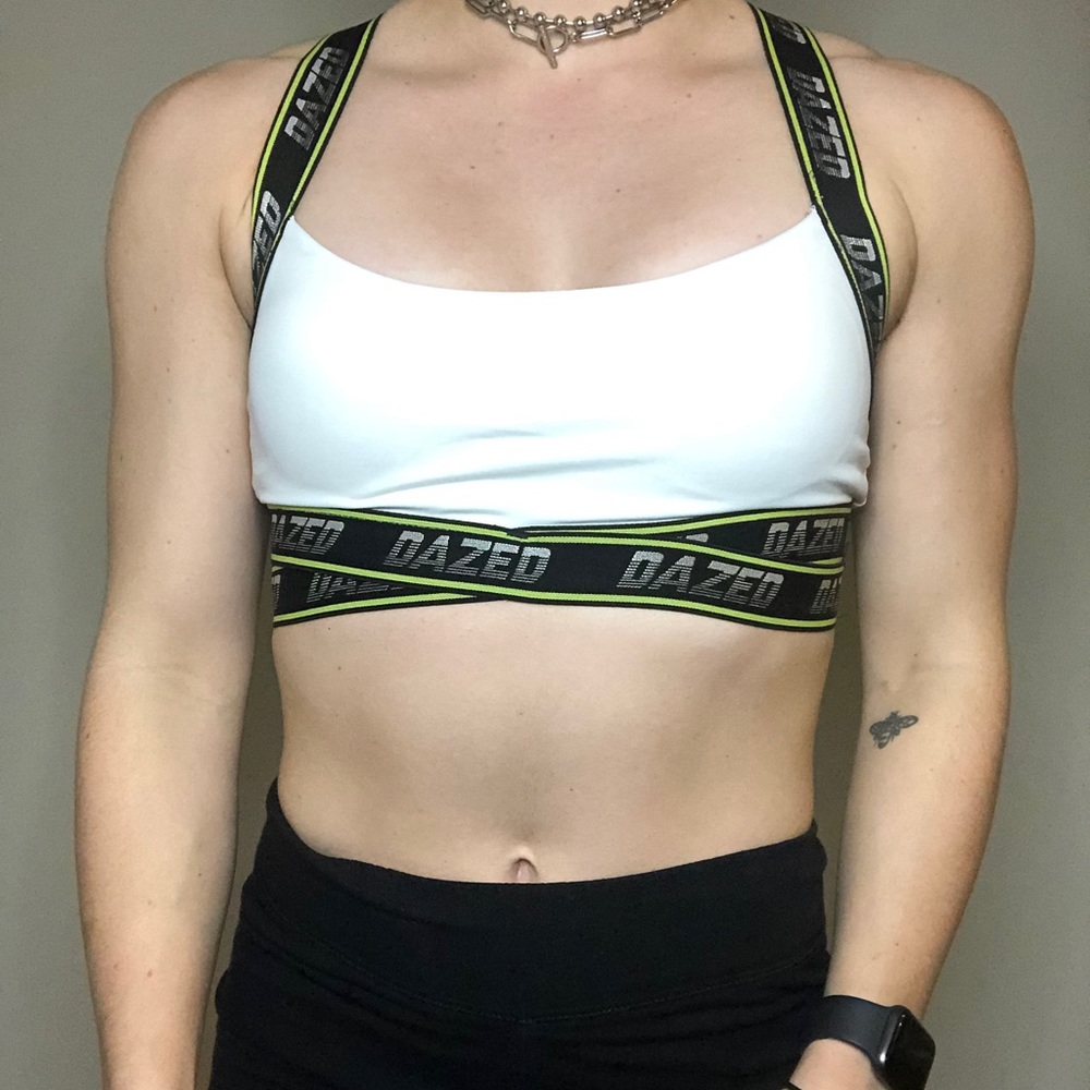 strappy sports bra